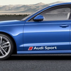 Paire Audi Sport A5 voiture style vinyle auto jupe latérale autocollant de  voiture Racing bande autocollant