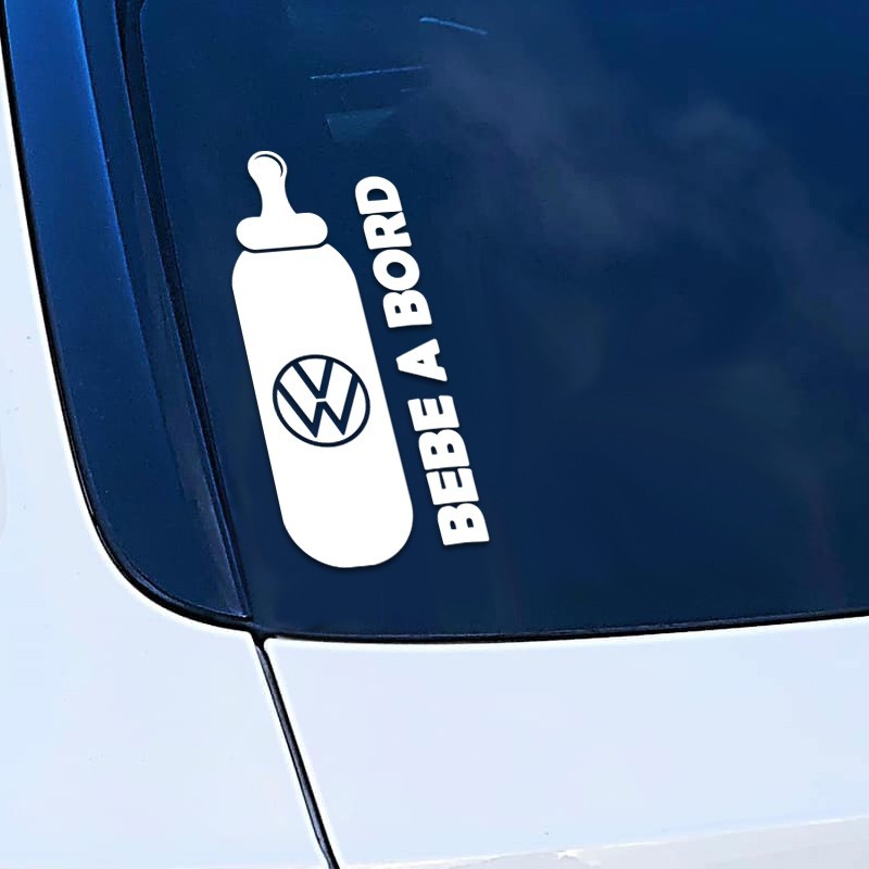 Sticker Bébé à Bord VW Biberon