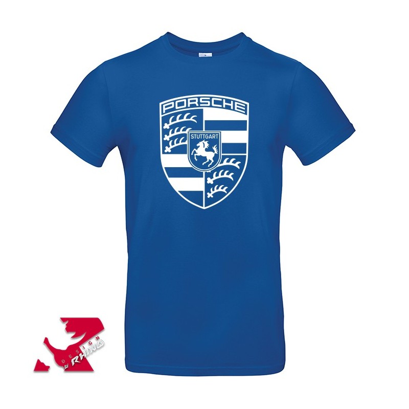 T-Shirt_PORSCHE_BLASON_Royal_Blue